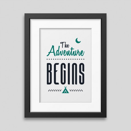 The adventure begins Framed poster The adventure begins Framed poster